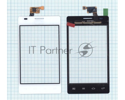 Сенсорное стекло (тачскрин) для LG Optimus L5 Dual E615, белое