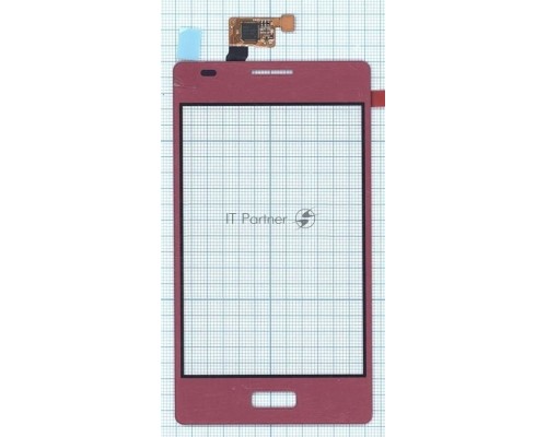 Сенсорное стекло (тачскрин) для LG Optimus L5 E610 E612. розовое