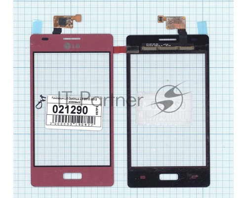 Сенсорное стекло (тачскрин) для LG Optimus L5 E610 E612. розовое