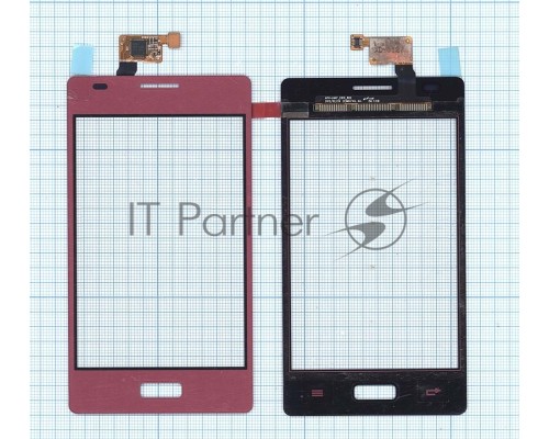 Сенсорное стекло (тачскрин) для LG Optimus L5 E610 E612. розовое