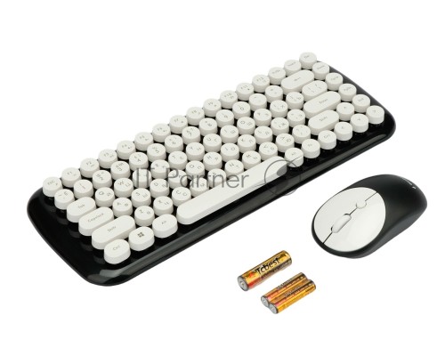 Комплект кл-ра+мышь беспров. Gembird KBS-9000-BL, черный, 2.4ГГц, 1600 DPI 