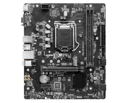 [Материнская плата] MSI PRO H510M-B II { S1200, Intel®H470, 2xDDR4-2933 HDMI+VGA, 1xPCI-Ex16, 1xPCI-Ex1, 4xSATA3, 1xM.2, 8 Ch Audio, GLan, (4+4)xUSB2.0, (2+2)xUSB3.2, 1xPS/2