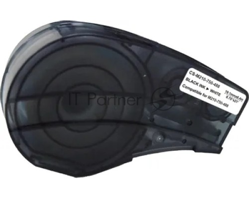 Картридж ленточный Cactus CS-M210-750-488 черный шрифт, белый фон, 19.1мм,  6.4м для Brady M210/M211/M210-LAB