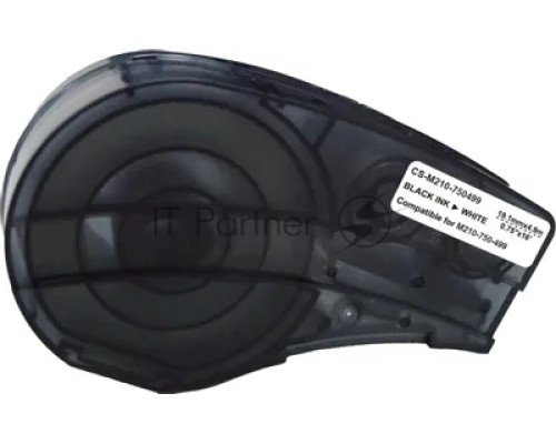 Картридж ленточный Cactus CS-M210-750499 черный шрифт, белый фон, 19.1мм, 4.9м для Brady M210/M211/M210-LAB