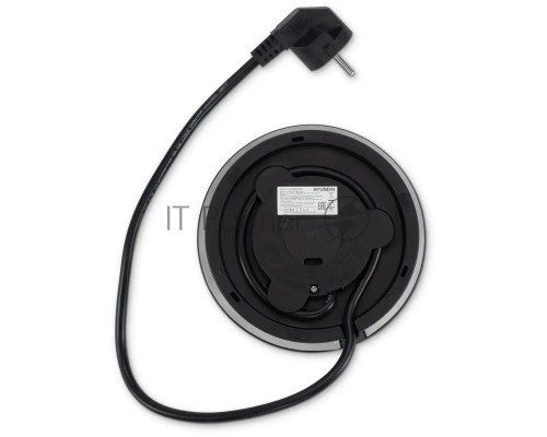 Чайник электрический Hyundai HYK-G8406 1.7л. 2200Вт прозрачный/черный (корпус: нержавеющая сталь)