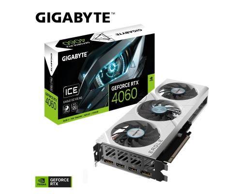 Видеокарта Gigabyte GV-N4060EAGLEOC ICE-8GD NV RTX4060 8Gb 128bit GDDR6 2595/18000/HDMIx