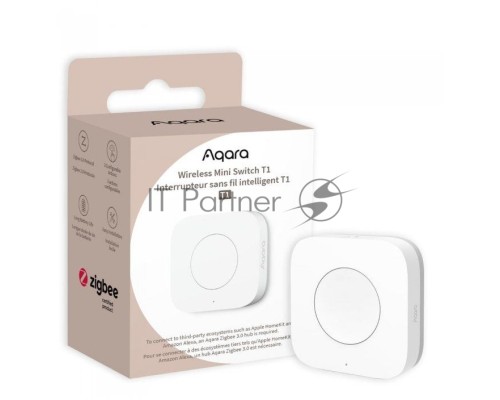Умная кнопка Aqara T1 1кн. р.д.10м белый (WB-R02D)