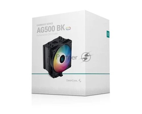 Кулер DEEPCOOL AG500 BK ARGB черный 120мм алюминий/медь 1850rpm 4-pin 29,4db 240Вт