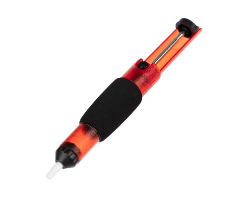 [Паяльные лампы (Автомобильные)] Rexant (12-0204) Вакуумный экстрактор припоя (оловоотсос), пластик, прозрачно-красный 