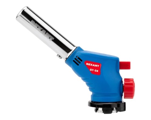 [Паяльные лампы (Автомобильные)] Rexant (12-0034) Газовая горелка-насадка GT-34 360° с пьезоподжигом 