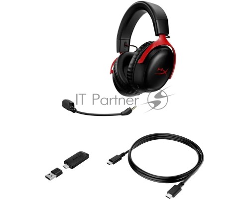 Наушники с микрофоном HyperX Cloud III черный/красный мониторные Radio оголовье (77Z46AA)