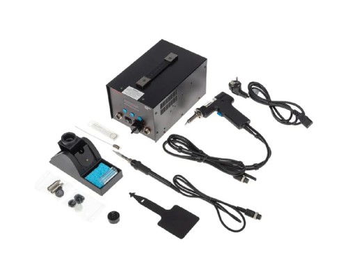 [Паяльные лампы (Автомобильные)] Rexant (12-0735) Паяльная станция (паяльник + демонт. паяльник), модель R048, цифровая, 200-480°C, LED дисплей 