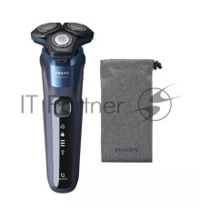 Бритва роторная Philips S5885/10 реж.эл.:3 питан.:аккум. темно-синий