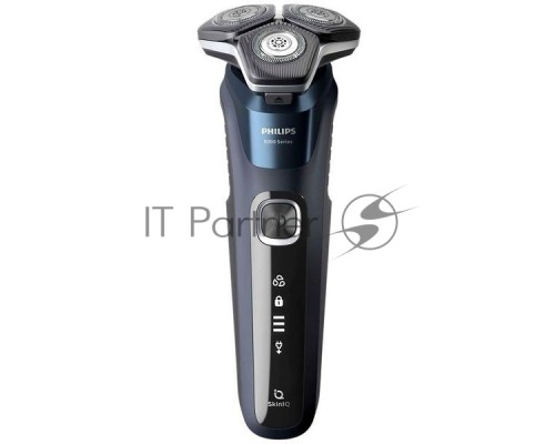 Бритва роторная Philips S5885/10 реж.эл.:3 питан.:аккум. темно-синий