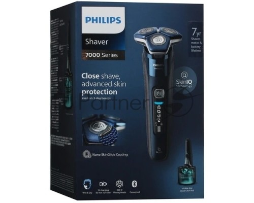 Бритва роторная Philips S7885/50 реж.эл.:3 питан.:аккум. синий