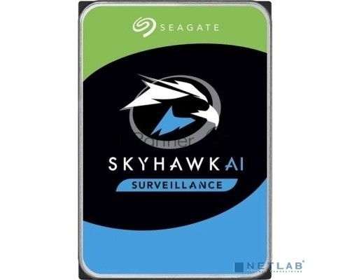 Жесткий диск HDD SATA Seagate 8Tb, SkyHawk Surveillance, 7200 rpm, 256Mb buffer, ST8000VX009, 1 year