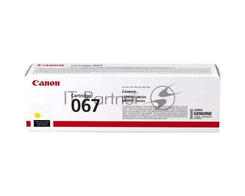 Картридж лазерный Canon 067Y (5099C002) желтый (1250 стр.) для Canon LBP631/633/MF651/655/657