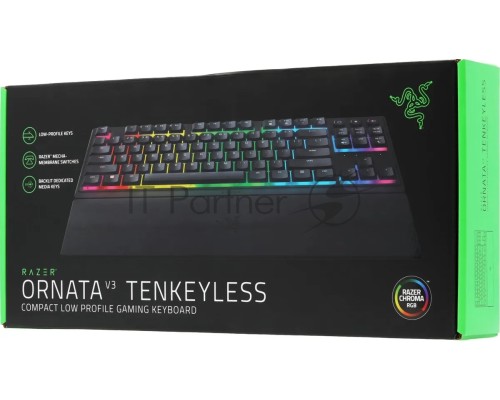 Клавиатура Razer Ornata V3 Tenkeyless механическая черный USB Multimedia for gamer LED (подставка для запястий) (RZ03-04880100-R3M1)