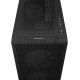 Компьютерный корпус Deepcool CH360 без БП, боковое окно (закаленное стекло), 2x140мм ARGB LED вентилятор спереди и 1x120мм ARGB LED вентилятор сзади, черный, mATX