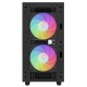 Компьютерный корпус Deepcool CH360 без БП, боковое окно (закаленное стекло), 2x140мм ARGB LED вентилятор спереди и 1x120мм ARGB LED вентилятор сзади, черный, mATX