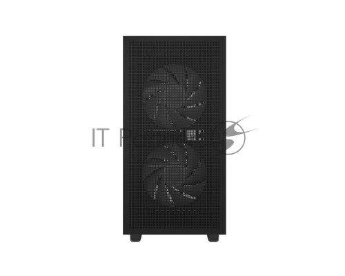 Компьютерный корпус Deepcool CH360 без БП, боковое окно (закаленное стекло), 2x140мм ARGB LED вентилятор спереди и 1x120мм ARGB LED вентилятор сзади, черный, mATX