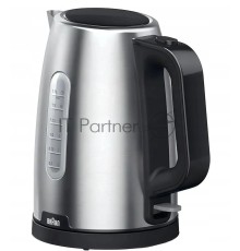Чайник электрический Braun WK1500BK 1.7л. 2200Вт черный/нержавеющая сталь (корпус: пластик)