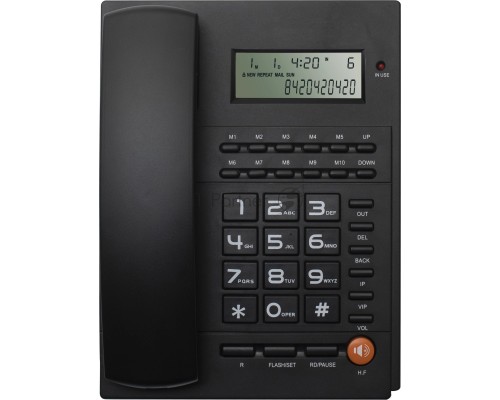Телефон проводной Ritmix RT-420 черный