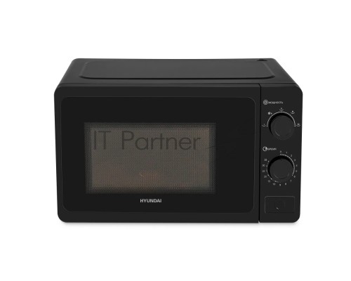 Микроволновая печь Hyundai HYM-M2010 черный, 20 л, 700 Вт, переключатели - поворотный механизм