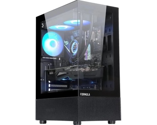 Компьютерный корпус Formula Crystal Z1 PLUS черный без БП ATX 3x120mm 2xUSB2.0 1xUSB3.0 1xUSB3.1 audio bott PSU