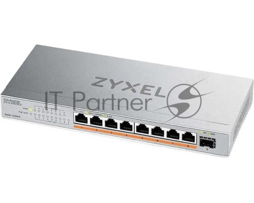 Коммутатор Zyxel XMG-108HP-EU0101F (L2) 8x2.5Гбит/с 1SFP+ 8PoE++ 100W неуправляемый