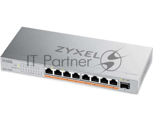 Коммутатор Zyxel XMG-108HP-EU0101F (L2) 8x2.5Гбит/с 1SFP+ 8PoE++ 100W неуправляемый