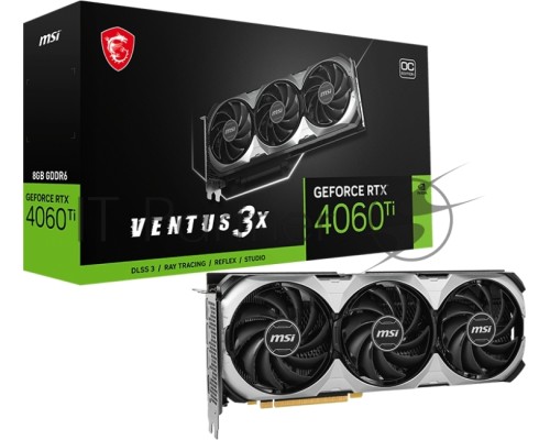 Видеокарта MSI RTX4060Ti VENTUS 3X E 8G  RTX4060Ti GDDR6X