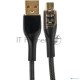 Кабель PERFEO USB А вилка - Micro USB вилка, 20W, нейлон, черный, длина 1 м., PREMIUM (U4020)