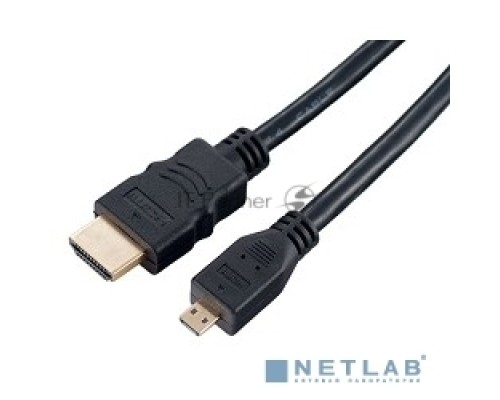 Кабель PERFEO HDMI A вилка - HDMI D (micro HDMI) вилка, ver.1.4, длина 2 м. (H1102)