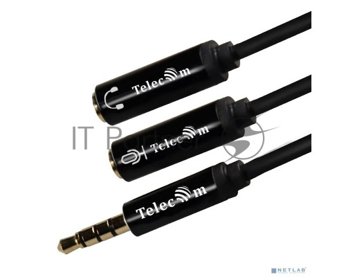 Кабель-адаптер Telecom TAV204M-0.2M 3.5ST(M)/2*3.5 ST(F), 0.2м, Telecom PRO <TAV204M-0.2M>