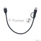Кабель соединительный Telecom TUS714-0.3M 2-in-1 USBA+C to USB3.0 MicroBM 5Gbps, 0.3m