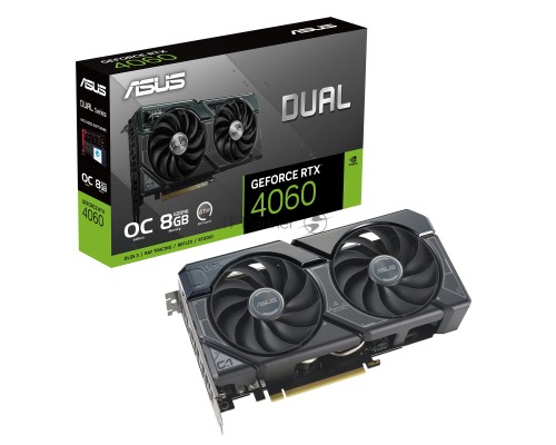 Видеокарта ASUS DUAL-RTX4060TI-O8G-SSD GeForce RTX4060TI 8Gb 128bit GDDR6 2565/18000 HDMIx1 DPx3 HDCP Ret