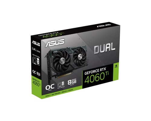 Видеокарта ASUS DUAL-RTX4060TI-O8G-SSD GeForce RTX4060TI 8Gb 128bit GDDR6 2565/18000 HDMIx1 DPx3 HDCP Ret