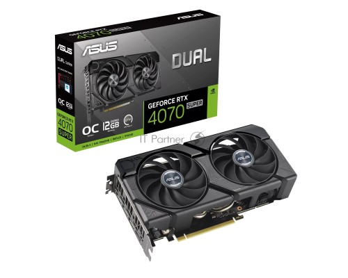 Видеокарта ASUS DUAL-RTX4070S-O12G-EVO TX 4070 Super 12Gb 192bit GDDR6X 2520/21000 HDMIx1 DPx3 HDCP Ret