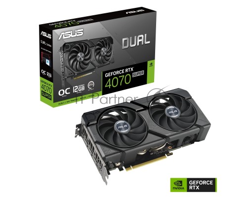 Видеокарта ASUS DUAL-RTX4070S-O12G-EVO TX 4070 Super 12Gb 192bit GDDR6X 2520/21000 HDMIx1 DPx3 HDCP Ret