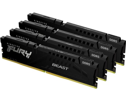 Оперативная память Kingston DDR5 64GB Kit (4x16Gb) 5200 MHz CL40 KF552C40BBK4-64