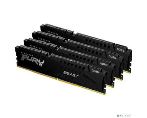 Оперативная память Kingston DDR5 64GB Kit (4x16Gb) 5200 MHz CL40 KF552C40BBK4-64
