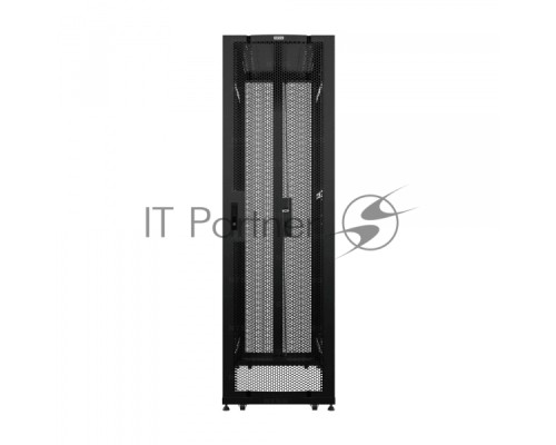Шкаф напольный серверный NTSS ПРОЦОД DS 42U 800х1070мм, двойные боковые стенки,панель потолка с щеточными вводами, двери перфорированная и перфорированнаядвухстворчатая, без панели пола, регулируемые опоры, ролики, черный RAL 9005