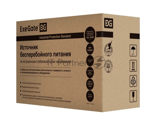 ИБП ExeGate Power Back BNB-450.LED.AVR.4C13 <450VA/240W, LED, AVR, 4*C13, металлический корпус, Black>