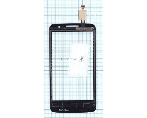 Сенсорное стекло (тачскрин) для Alcatel One Touch M'Pop 5020D черное