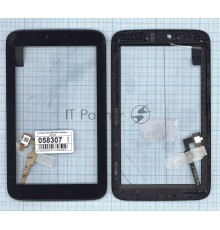 Сенсорное стекло (тачскрин) для Alcatel Pop 7S JDC.3931FPC-D черное c рамкой