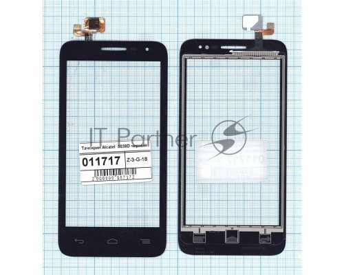 Сенсорное стекло (тачскрин) для Alcatel POP D5 5038D черное