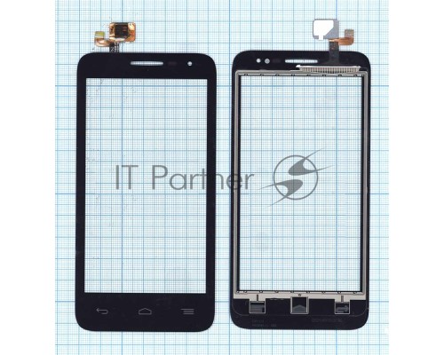 Сенсорное стекло (тачскрин) для Alcatel POP D5 5038D черное