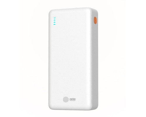 [Аксессуар] Мобильный аккумулятор Cactus CS-PBFSEA-20000 20000mAh 4.5A USB-A/2xUSB-C белый