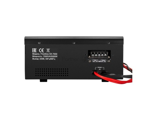 Комплект ИБП EX296005RUS + батарея 26Aч EX282970RUS 4шт (инвертор, синус, для котла, настенный) ExeGate FineSine SX-7000.LCD.AVR.2SH.T <7000VA/5000W, чистая синусоида, цветной LCD-дисплей, AVR, 2*Schuko+клеммы, линейно-интерактивный, крепление настенное,
